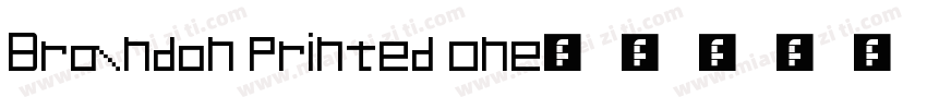 Brandon Printed One字体转换